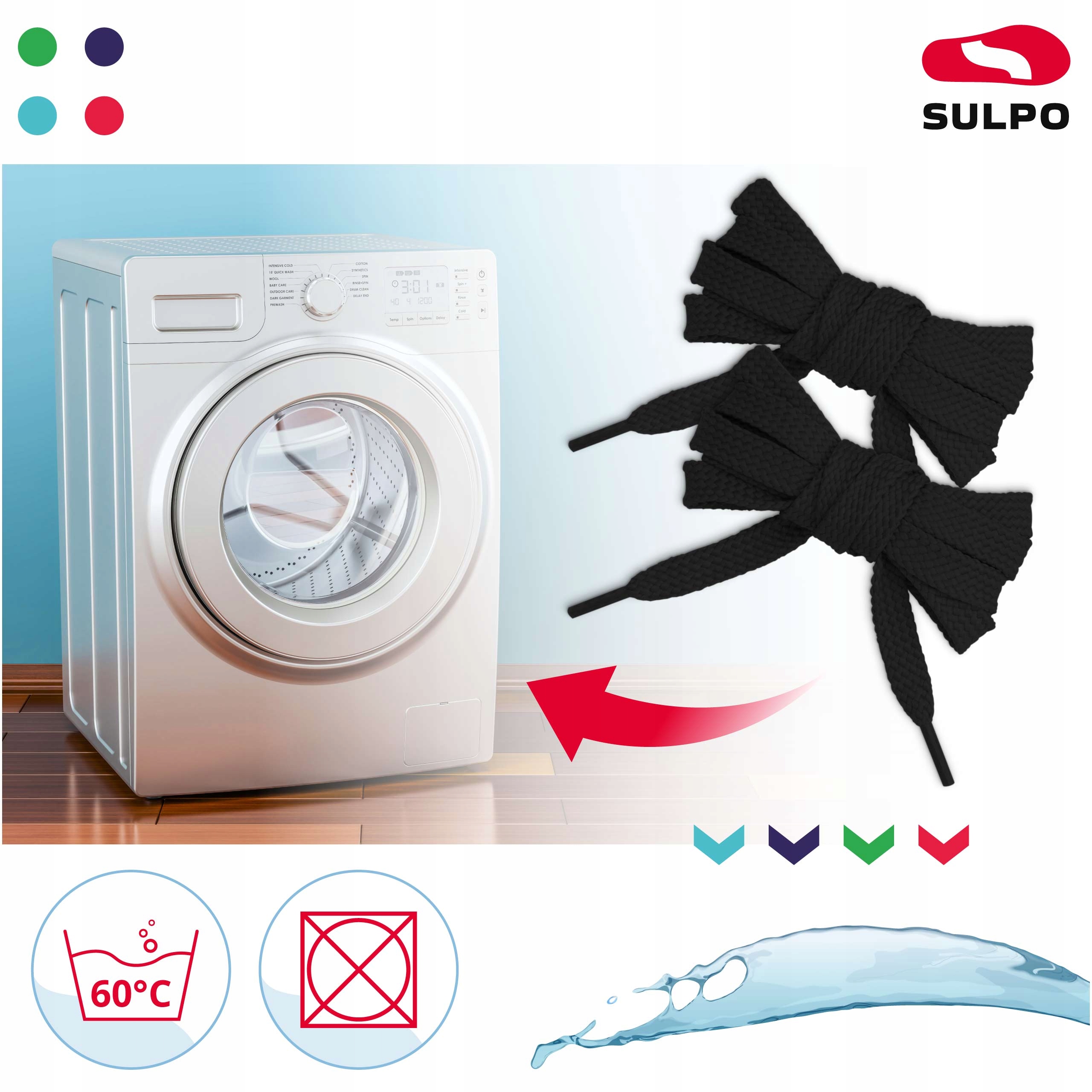 Sznurówki sznurowadła płaskie 7 mm 90 cm k czarny Kod producenta S001