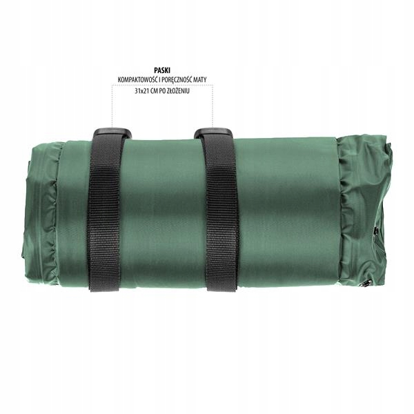 Mata samopompująca turystyczna na kemping pod namiot z poduszką Nils NC4008 Waga 1 kg