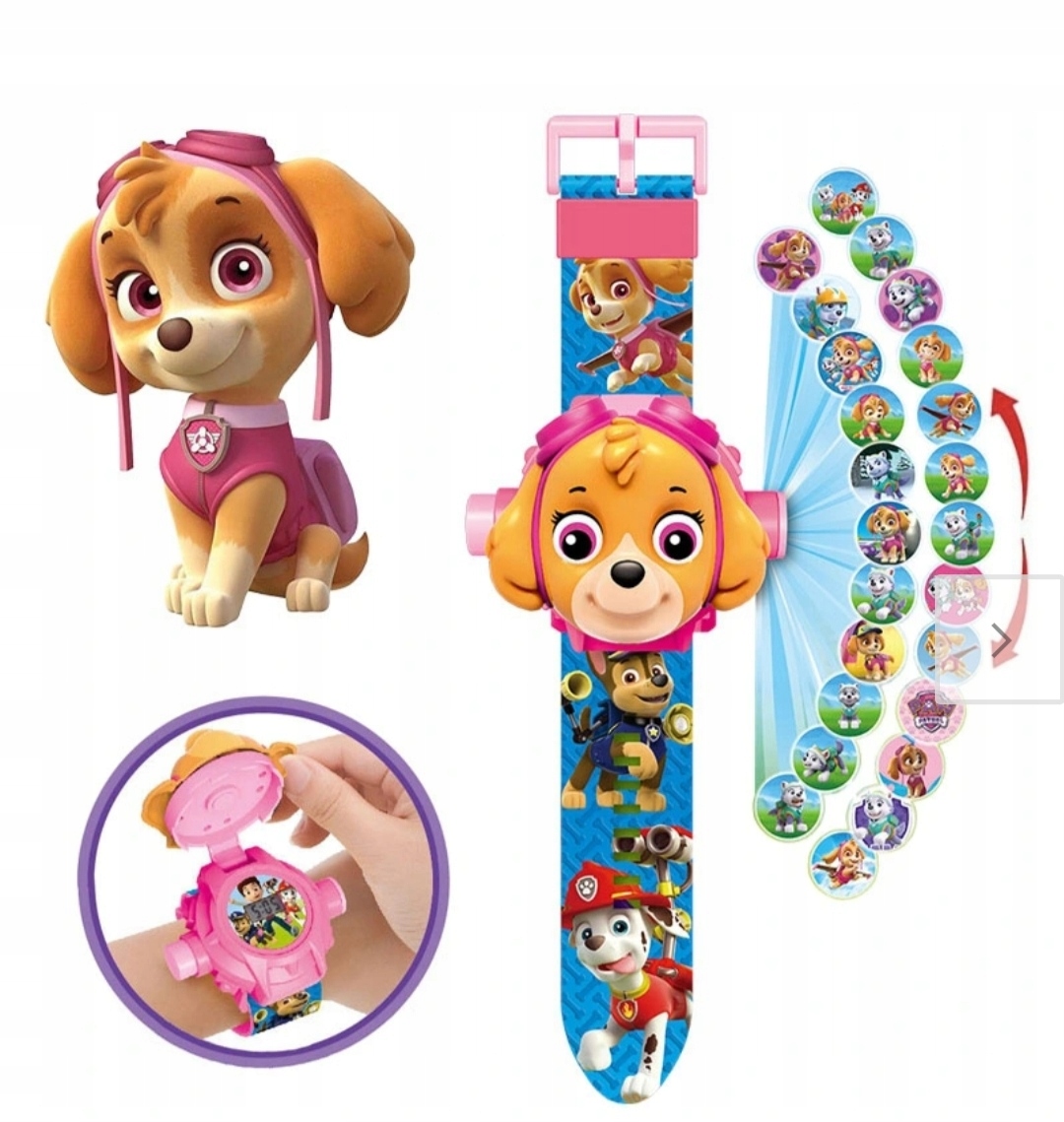 Psi Patrol Zegarek z Projektorem Obrazki Paw Patro Kod producenta NO.PP3189-9C