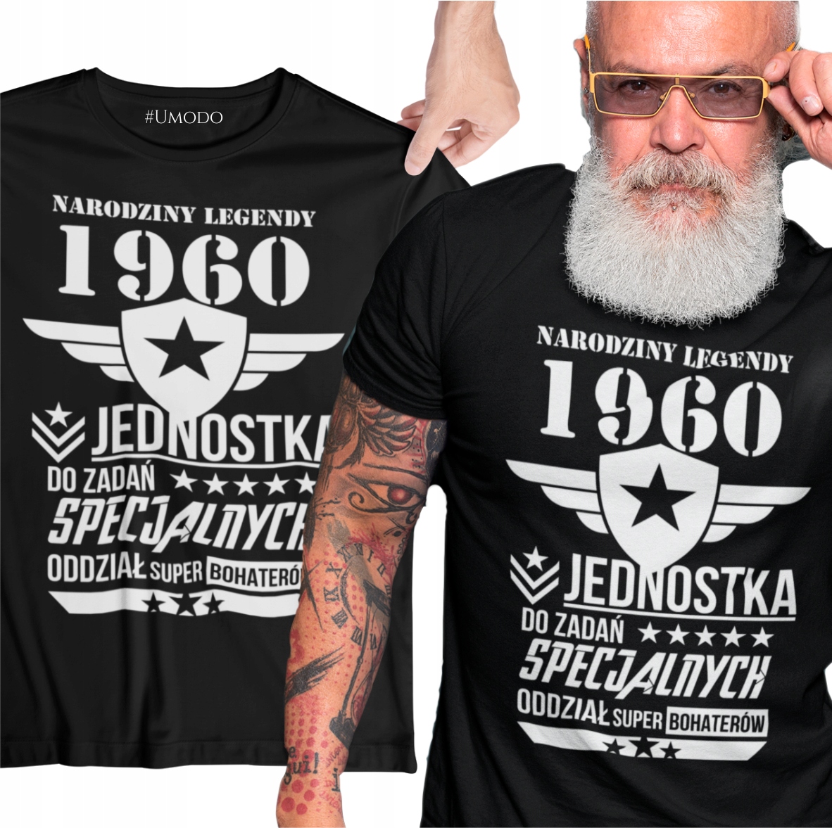 

T-shirt urodzinowy Męski Tata Dziadek 40 50 60 70