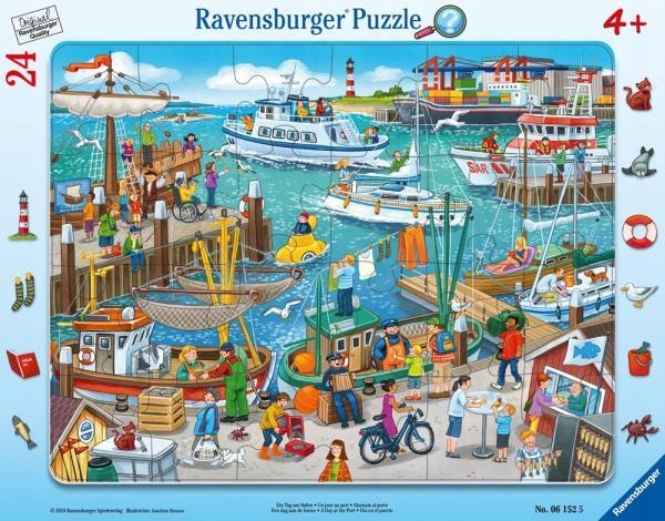 

Puzzle Ramkowe 24 El Dzień w porcie Ravensburger