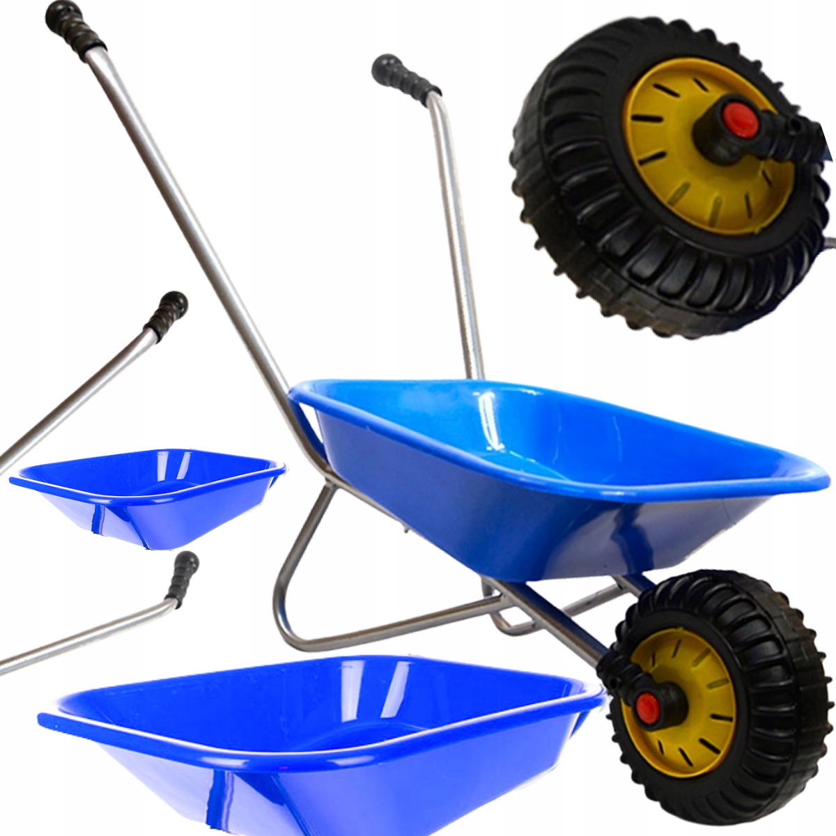 200 TACZKA METALOWA DLA DZIECI DO PIASKU OGRODOWA 3 KOLORY SOLIDNA