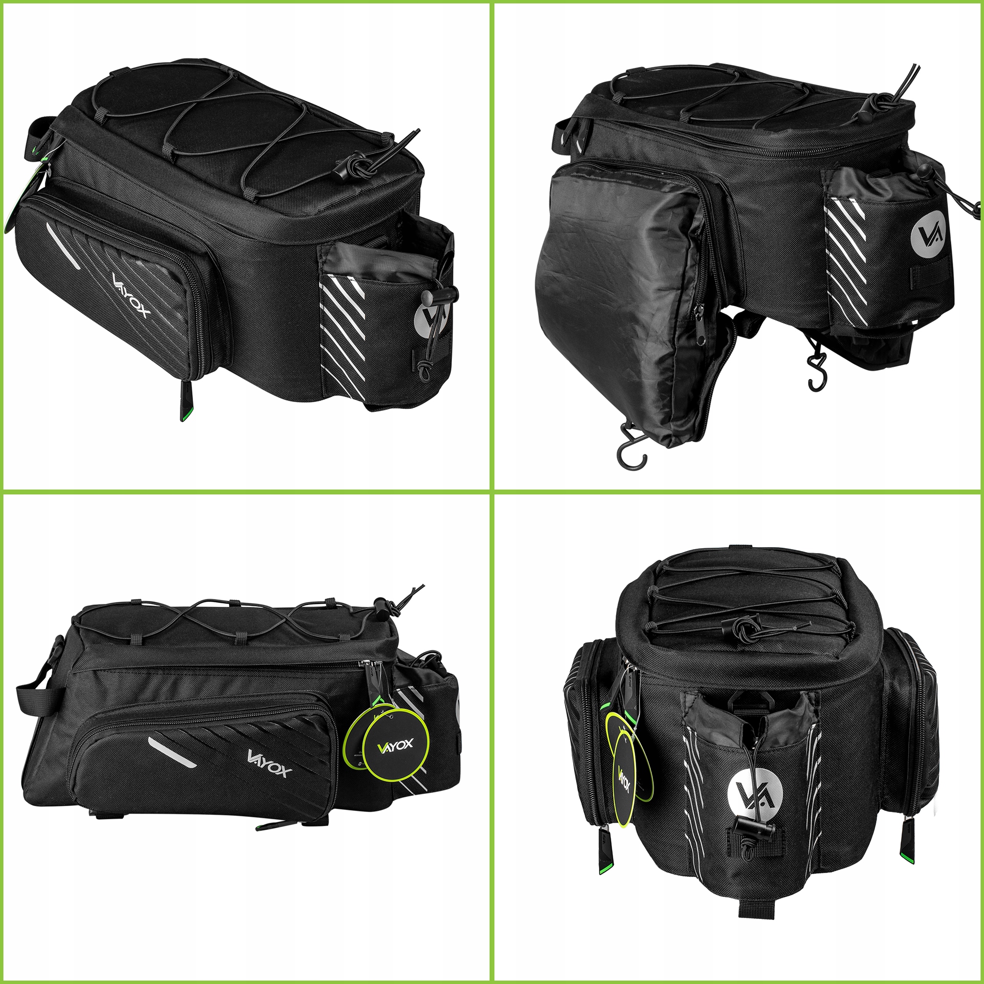 SAKWA ROWEROWA TORBA NA BAGAŻNIK PODRÓŻNA + POKROWIEC WODOODPORNA VAYOX Model VA0171