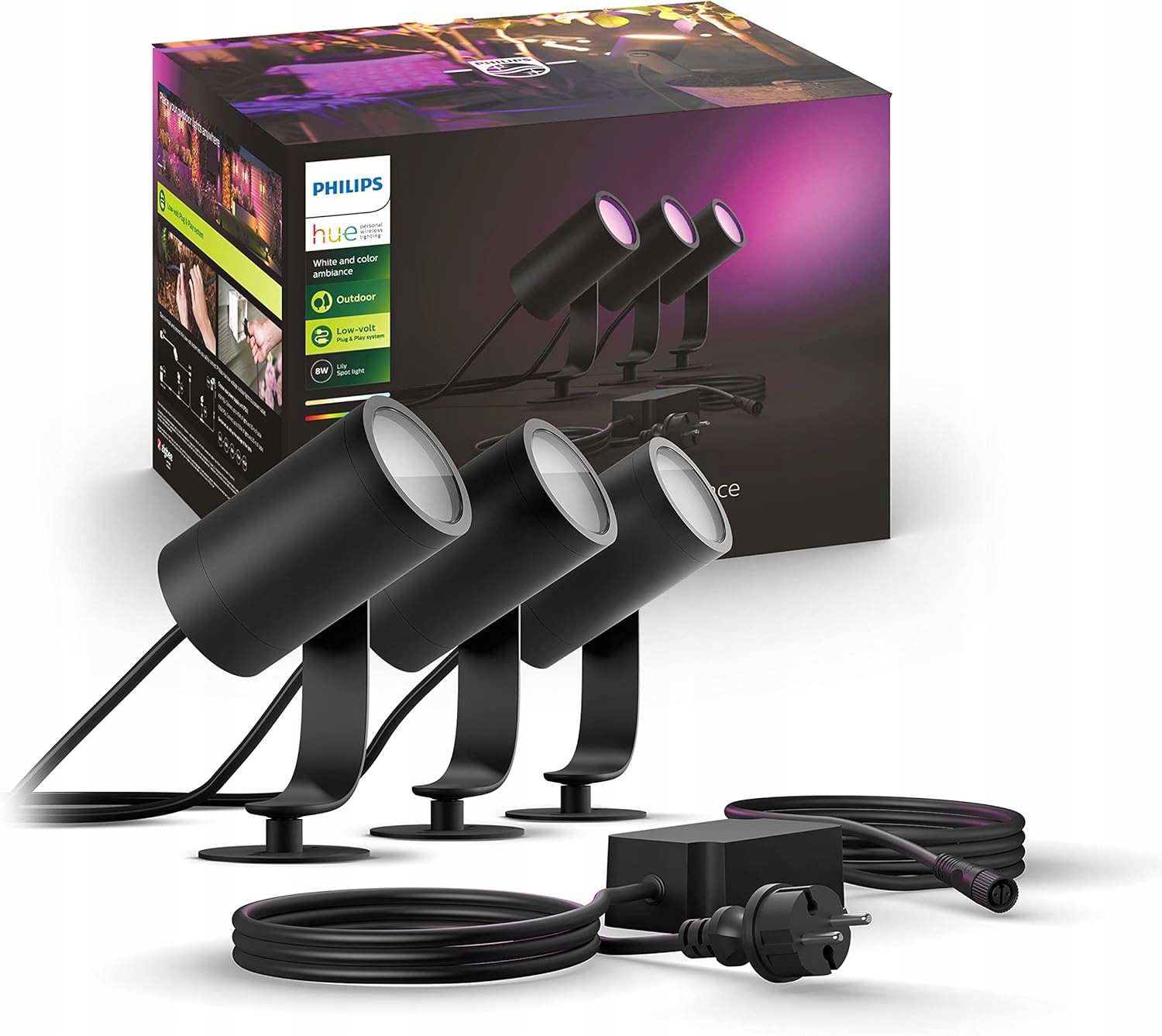 Philips Hue Lily Sada 4-BALENÍ Zahradního Osvětlení Rgb, Inteligentní