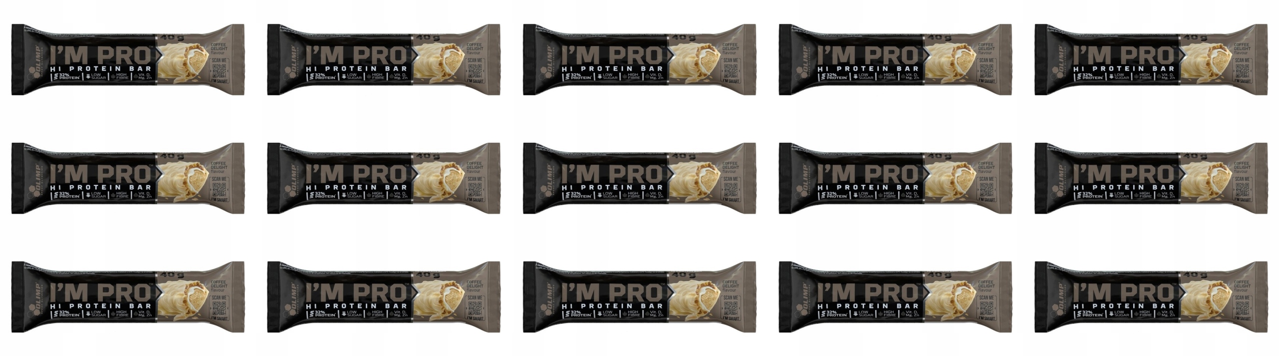15x 40g Olimp Sport Nutrition Im Pro Protein Bar coffee delight Karton