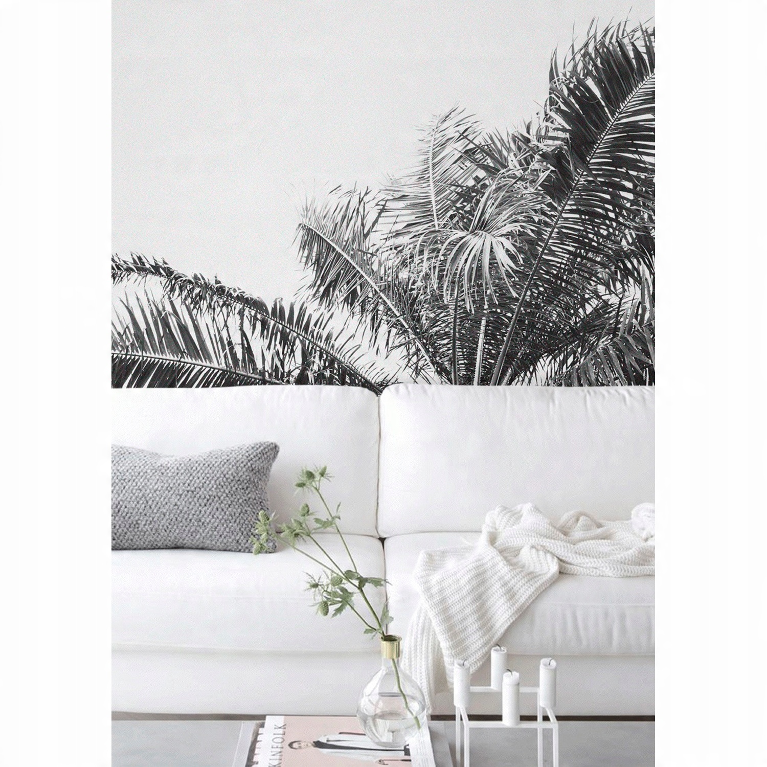 

Tapeta ścienna Palma dżungla duże liście 250x250cm