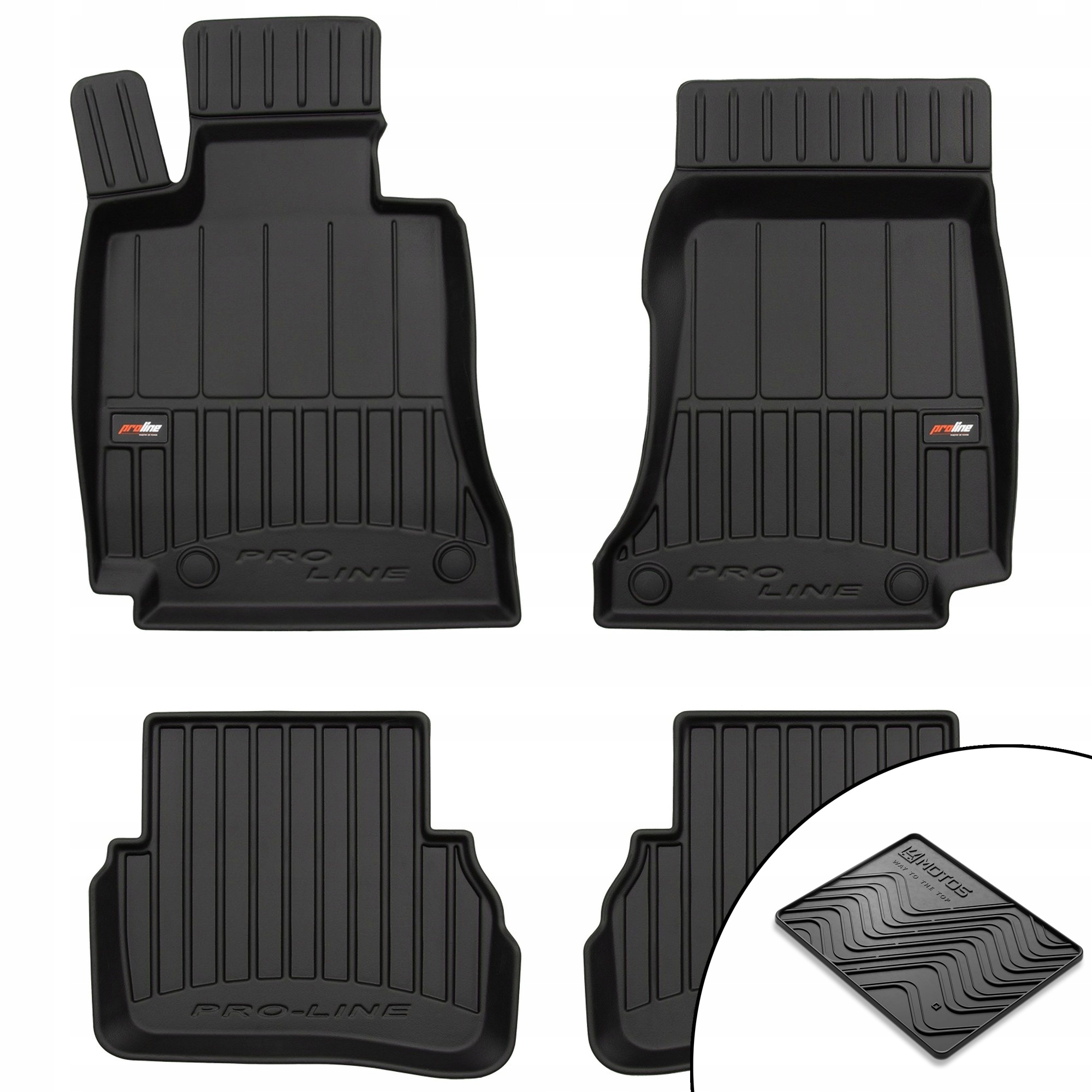 3D gumové rohože Mercedes-Benz trieda C W205 2014-2021 rohož zdarma