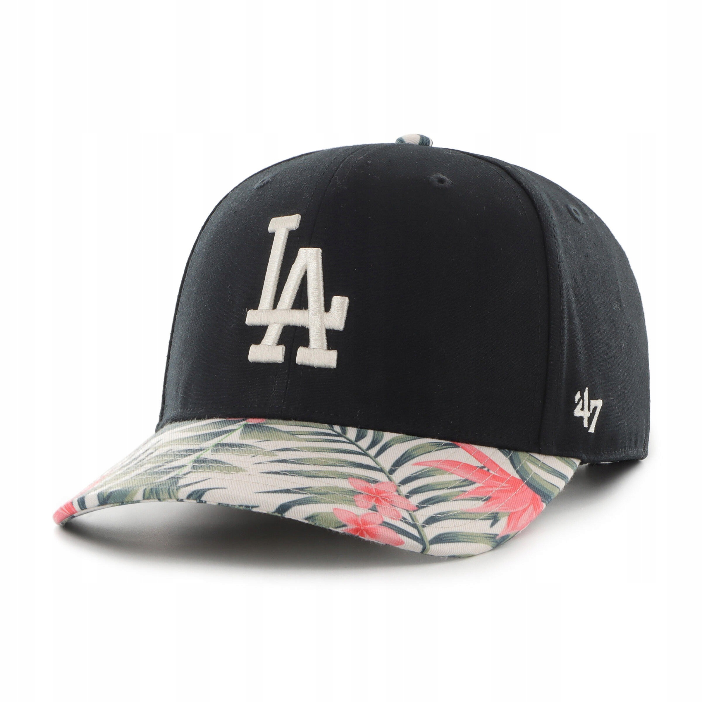 Čepice 47 Brand Los Angeles Dodgers černá s květy Mvp Dp, hlubší snap