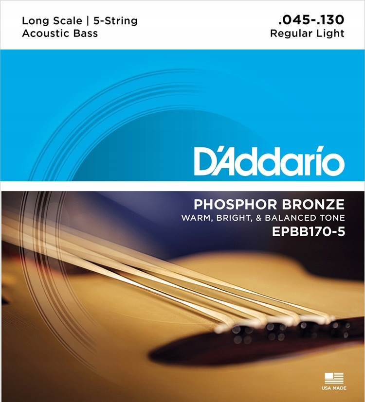 D'addario EPBB170-5 (45-130) Struny pro akustickou basovou kytaru