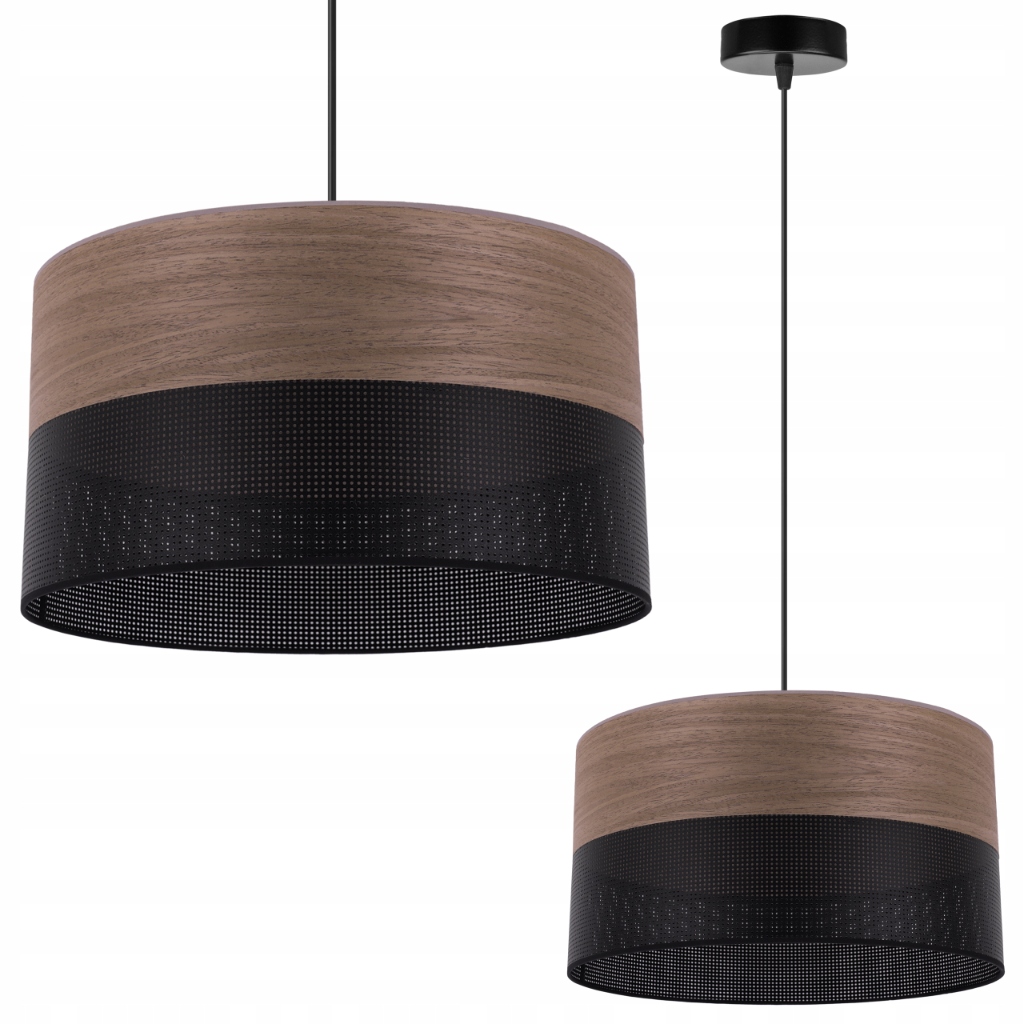 Závěsné Stropní Svítidlo Lustr Do Obývacího Pokoje Elegantní Ořechová Dýha