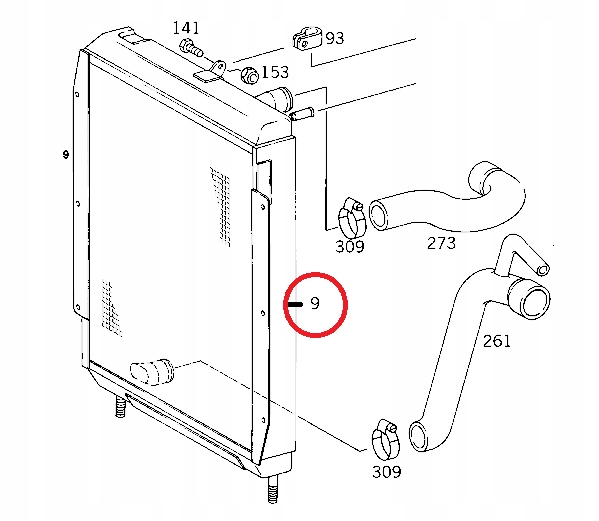 42300120 - Радиатор Mercedes Unimog Kramer Tremo 601 MB-Trac
