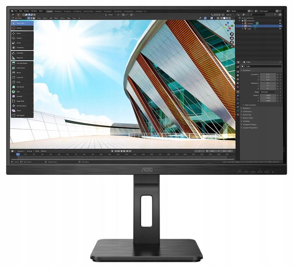 Aoc 27" Led Q27P2Q Ips 2560x1440@75Hz 16:9 4ms 1x Dp 1x Hdmi
