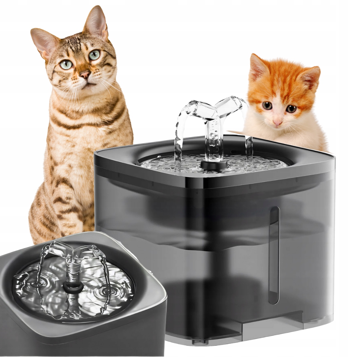 Levně Napáječka Pro Kočky Psa Automatická Fontána Tichá Napáječka Miska+filtr
