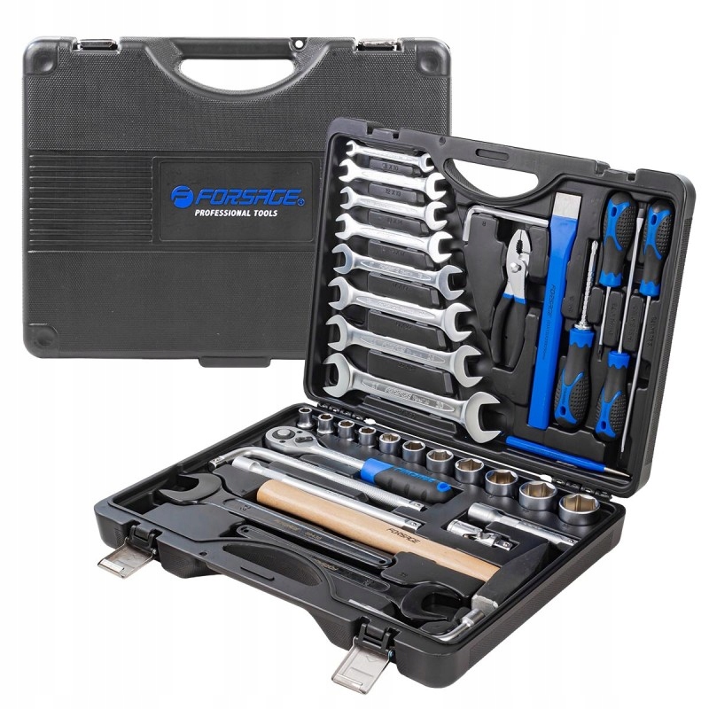 Komplet narzędzi narzędzia nasadki grzechotka klucze imbus młotek 36el