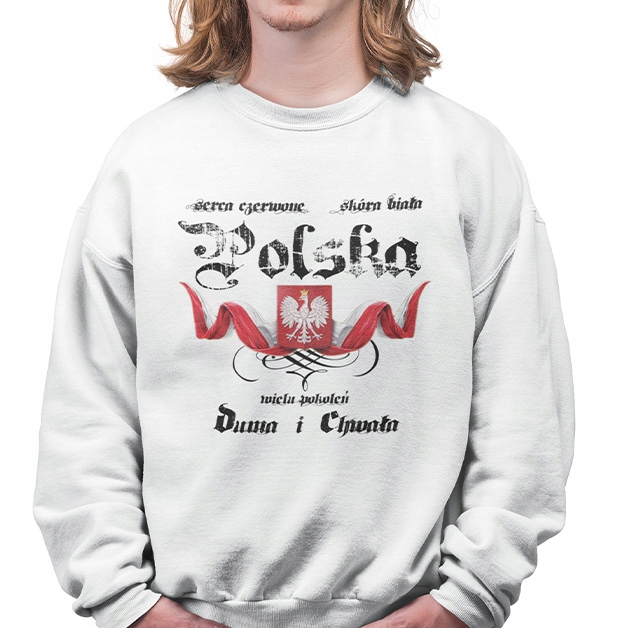 Pánská mikina patriotická Pýcha a sláva bílá vel. S