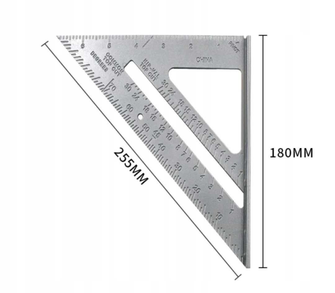 KĄTOWNIK ALUMINIOWY STOLARSKI CIESIELSKI PRZYMIAR Szerokość 180 mm