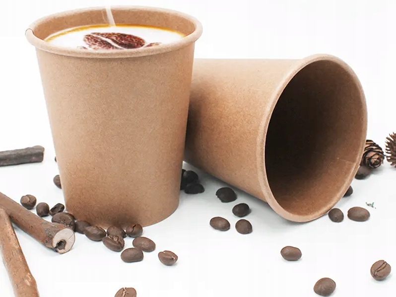 KUBKI PAPIEROWE DO KAWY JEDNORAZOWE 300ml KRAFT NIEPRZECIEKAJĄCE Stan opakowania oryginalne