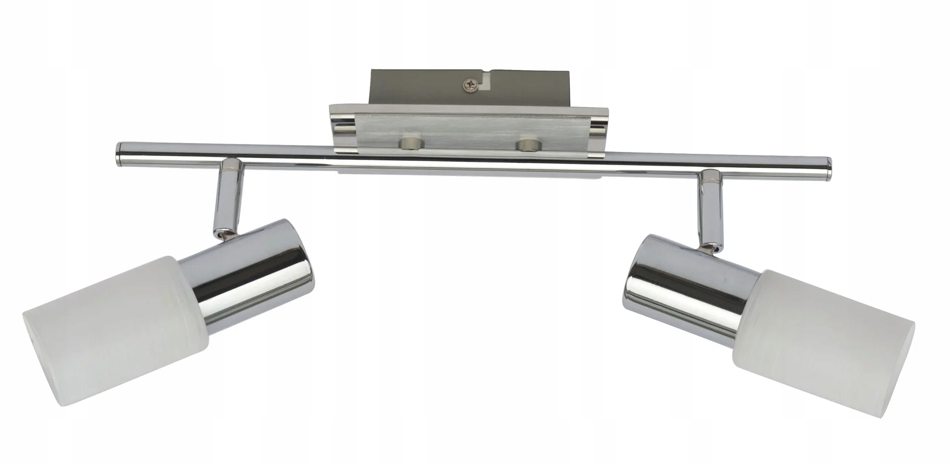 Chromovaná nástěnná lampa s dvojitým skleněným bílým stínítkem 36 cm Rabalux