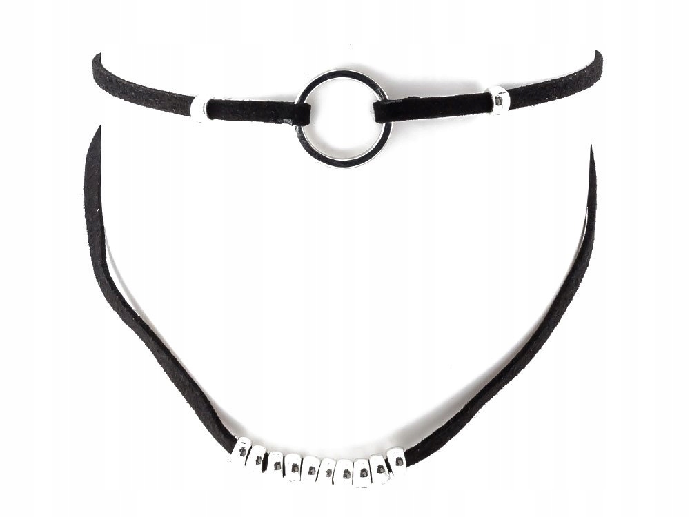 

Choker Naszyjnik z kółkiem srebrny