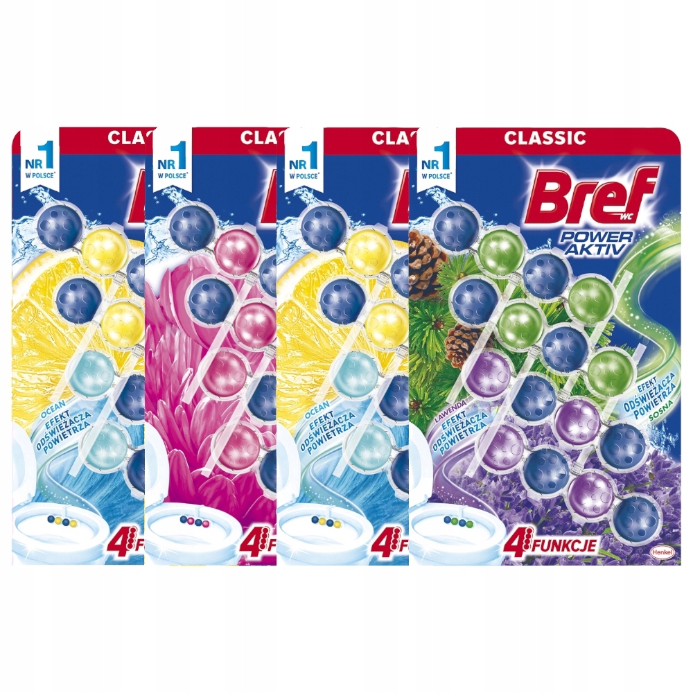 Bref Power Active Zawieszka do toalety MIX 16x50g