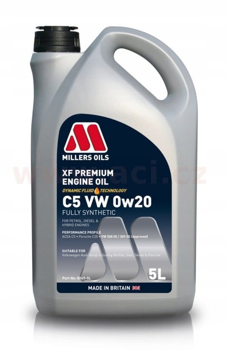 Millers Oils Xf Premium C5 Vw 0w20, plne syntetický, 5 l 80495