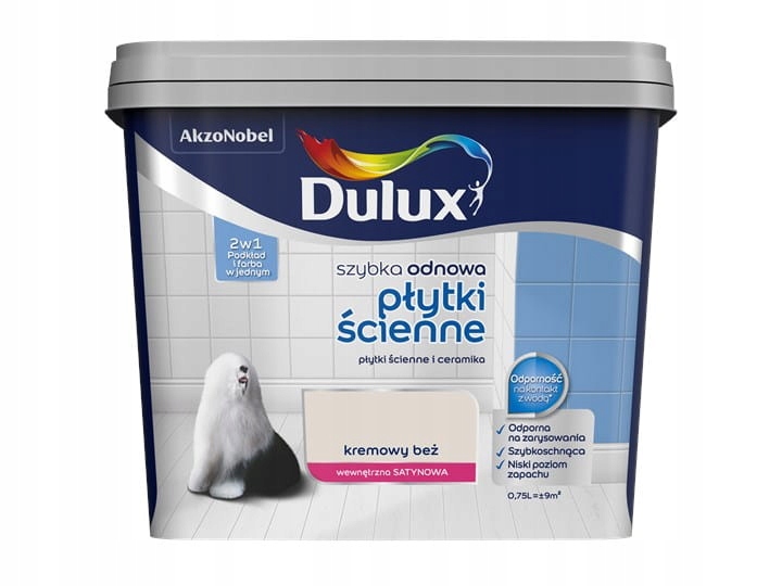 Dulux Barva Rychlá Obnova Stěnových Dlaždic 0,75L Krémově Béžová