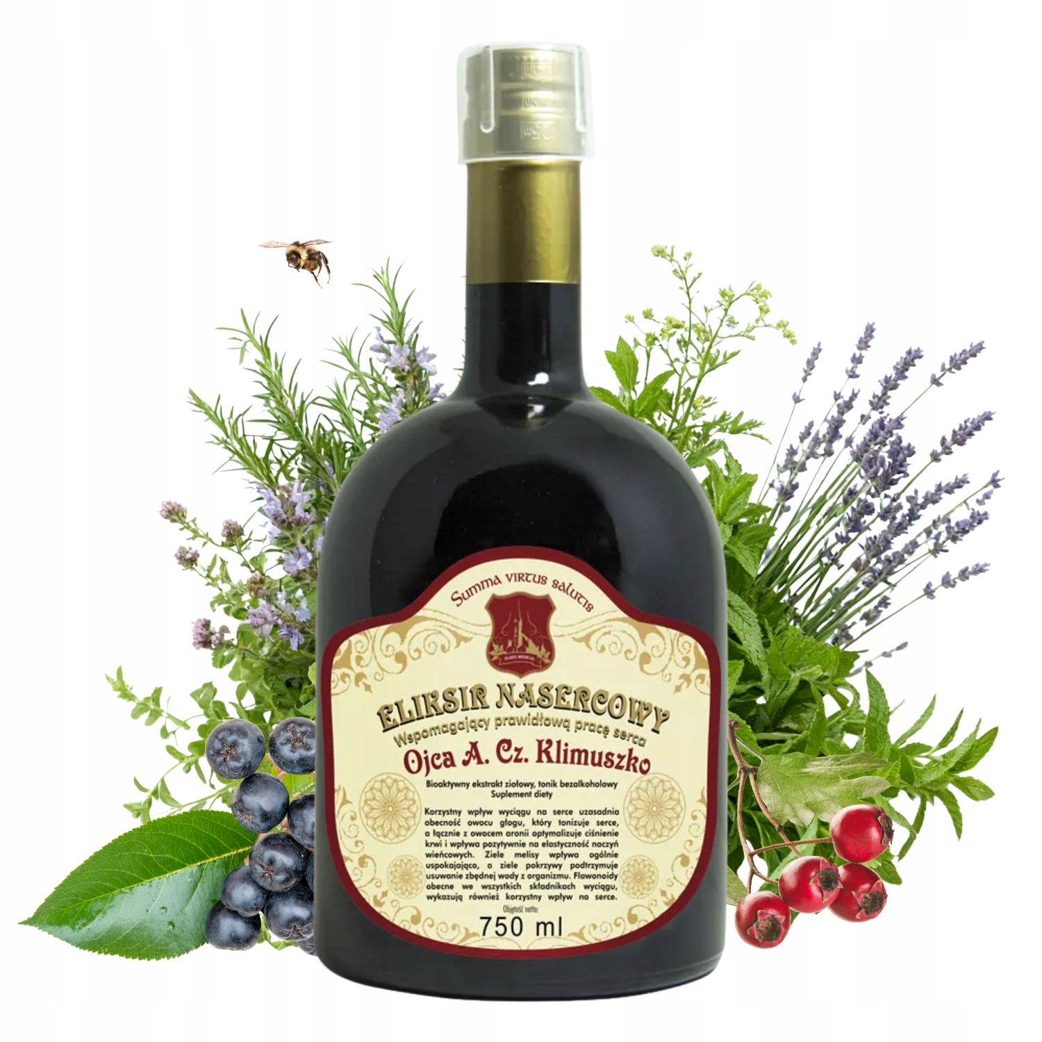 Eliksir Nasercowy 750ml – Zioła Ojca Klimuszko, wspomaganie serca