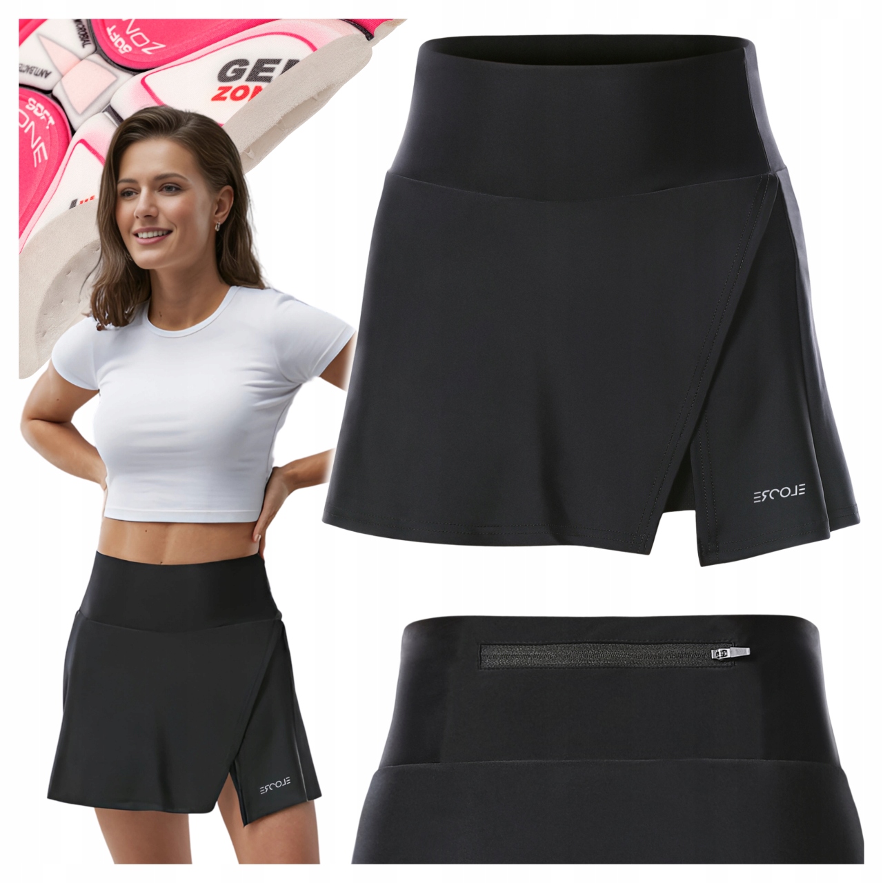 Černé sportovní Kraťasy XXL s cyklistickou Kraťasy a gelovou výstelkou