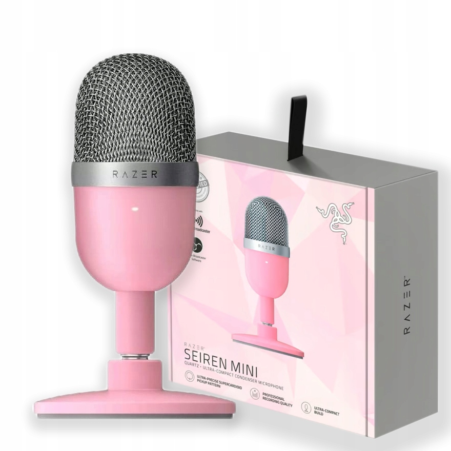 Kondenzátorový mikrofón Razer Seiren Mini Quartz Pink Ružový