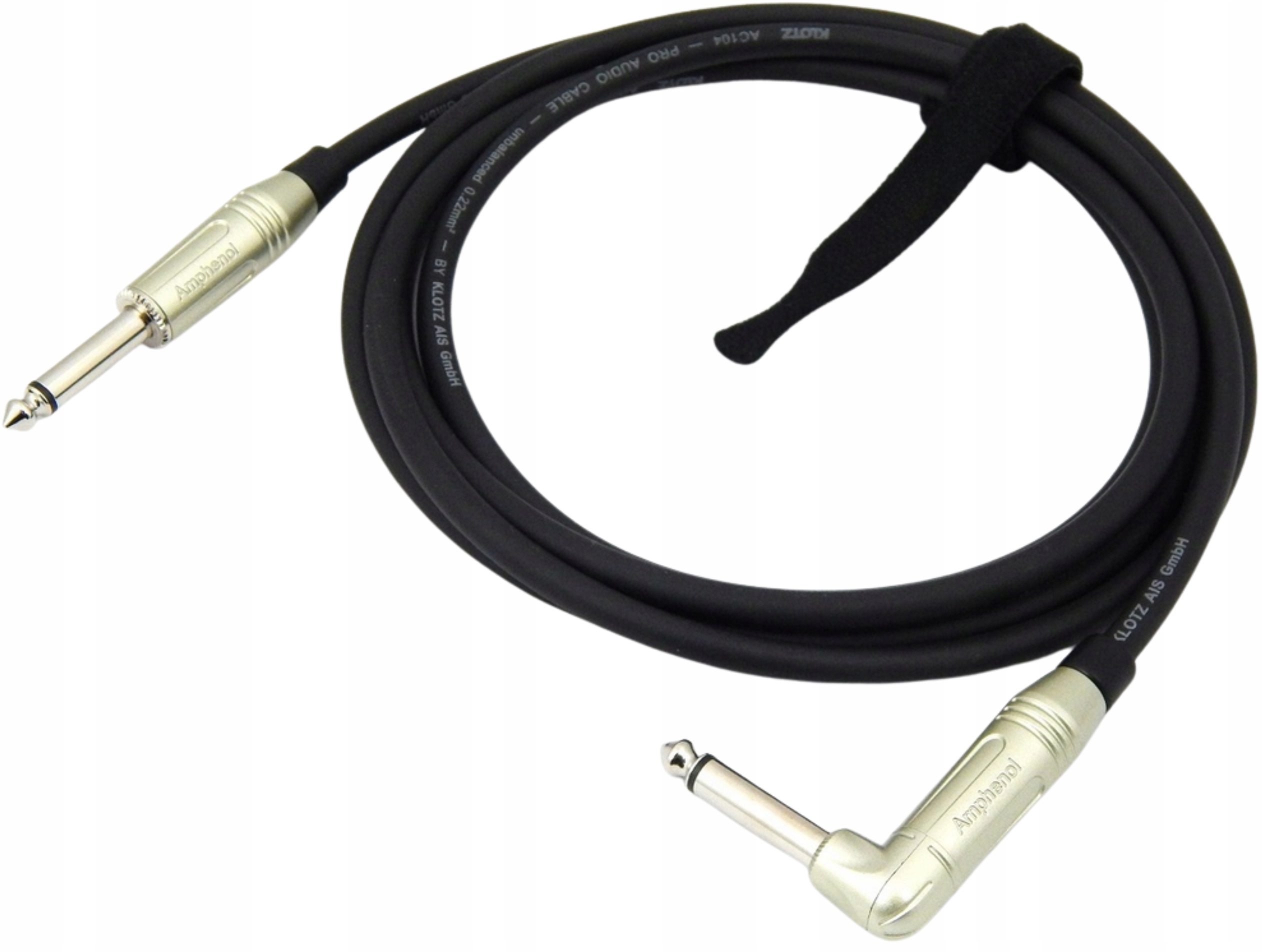 Klotz Kytarový Instrumentální Kabel Pro Efekty Jack 6,3 mm Úhlový 5 m