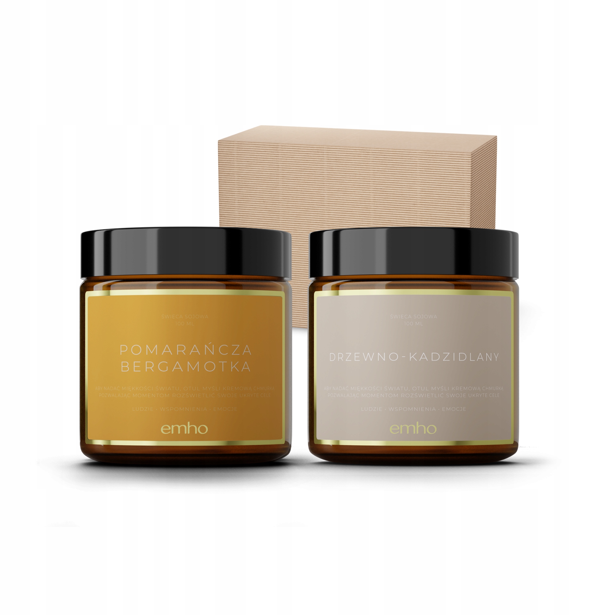 ZESTAW 2 ŚWIECE SOJOWE POMARAŃCZA + KADZIDLANY
