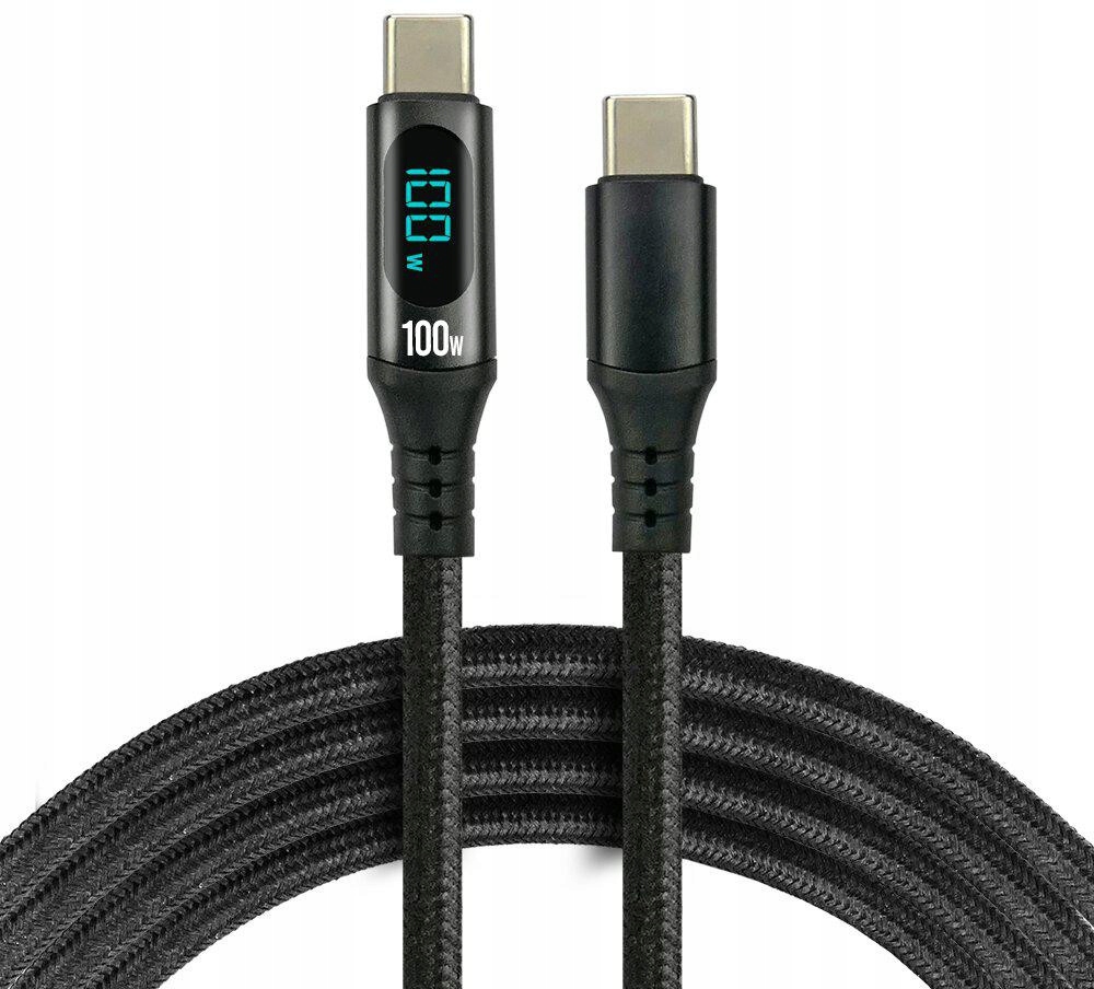 Kabel Usb-c Usb-c LCD everActive CBB-2PD5L 200cm 20V 5A 100W