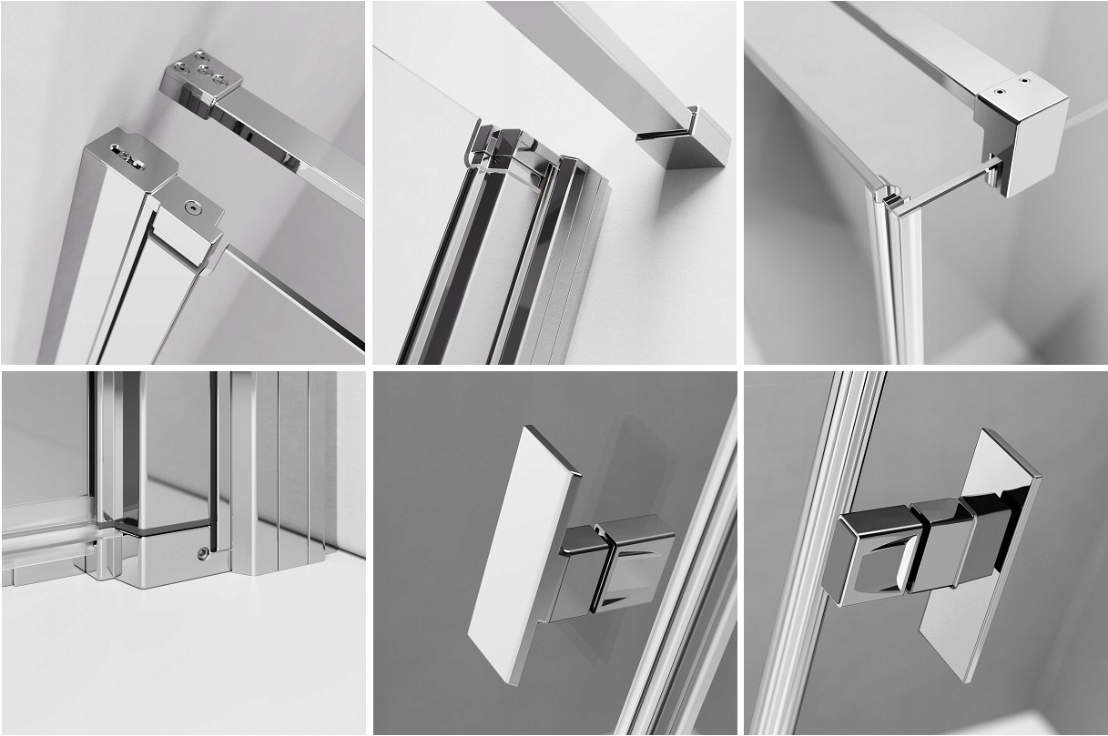 Drzwi prysznicowe wnękowe NES DWJ I 90x200 RADAWAY Wykończenie szkła przezroczyste