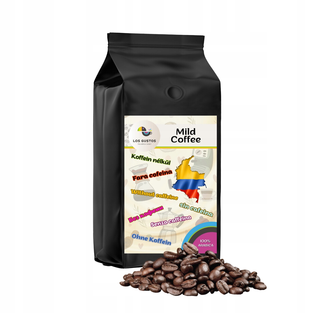 Levně Káva zrnková 1000 g MILD Coffee Bez Kofeinu Los Gustos