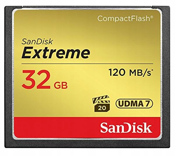 Karta pamięci SanDisk Extreme Compact Flash 32GB UDMA 7 120 MB/s