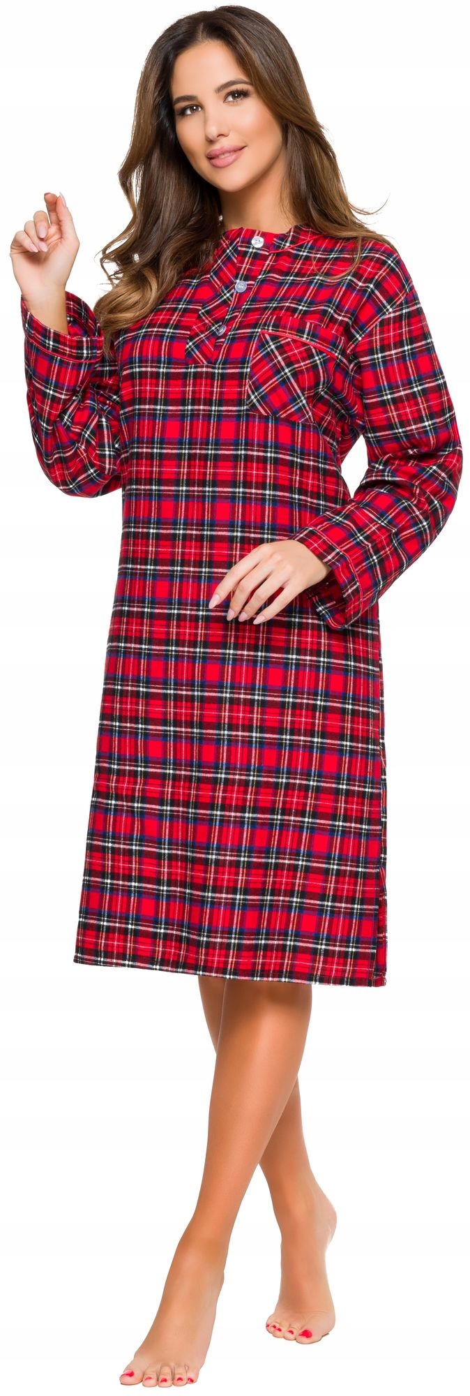 FLANELOWA BAWEŁNIANA DAMSKA KOSZULA NOCNA XL Marka Inna marka