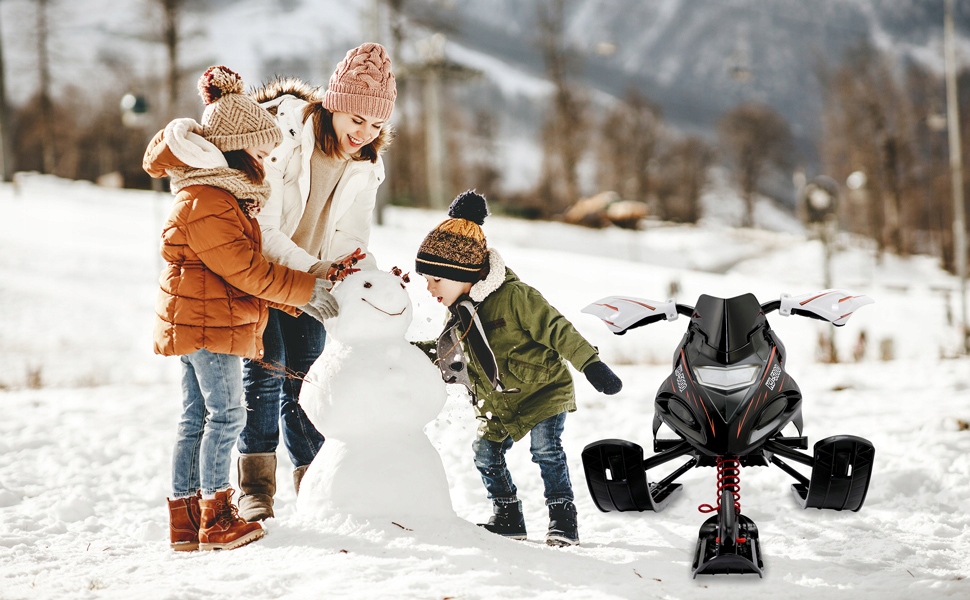 NARTOSANKI METALOWE SANKI Dzieci 2-Stronny Hamulec Kierownica Sterowane Wyposażenie Podnóżki