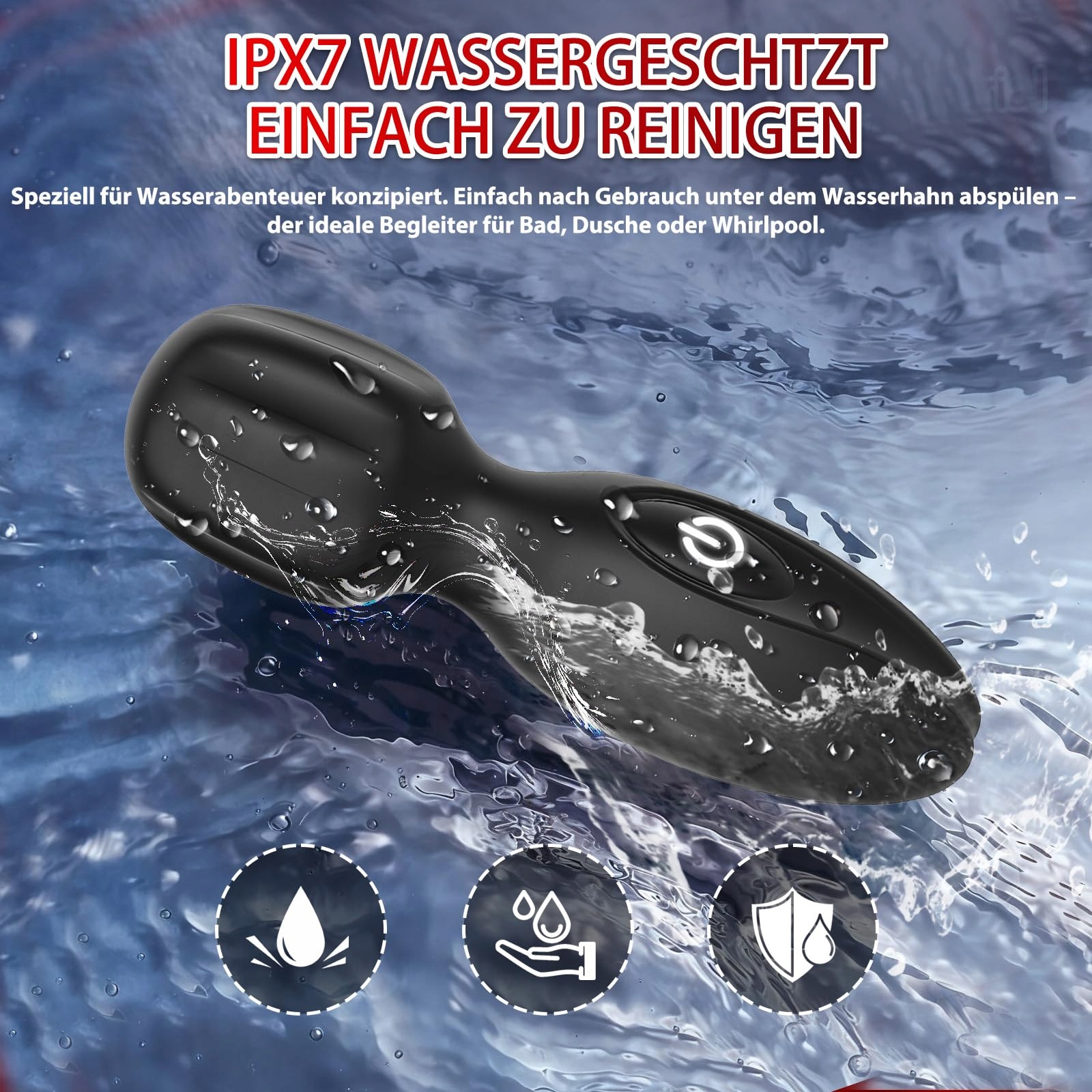 DUREX Wibrator Dla Kobiet 10 Trybów Wodoodporny Cichy Masażer Klitoris — miniatura 6