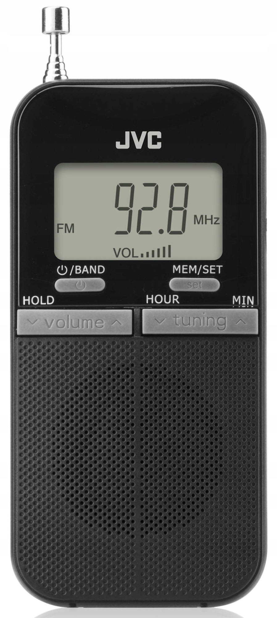 Radiopřijímač Jvc RA-E411B, kapesní, digitální Fm tuner, černý
