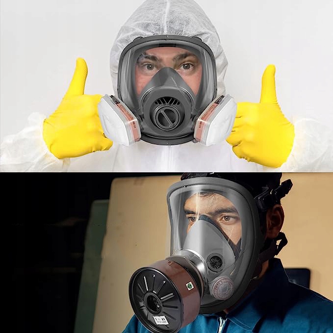 MASKA GAZOWA MASKA PEŁNA MASKA LAKIEROWA RESPIRATOR 6800 MASKA PRZECIWPYŁOWA Z FILTREM Stan opakowania oryginalne
