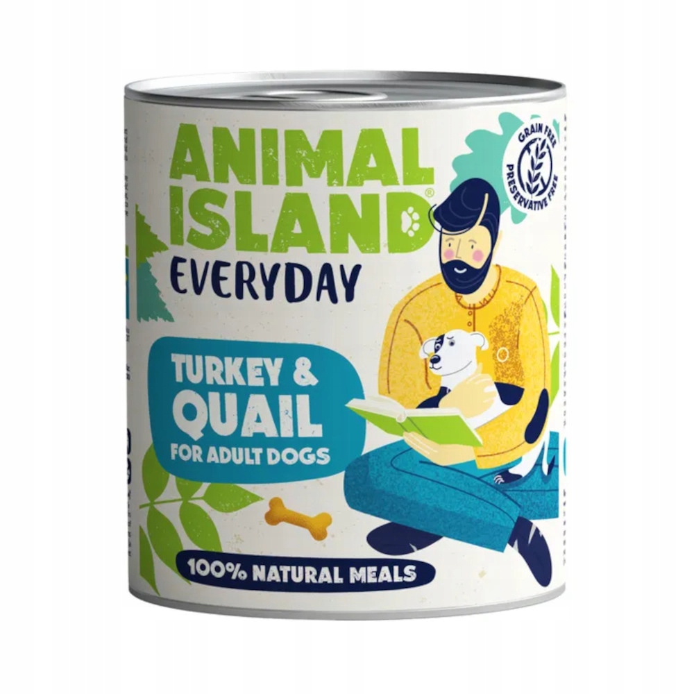 Animal Island Krůta a křepelka Krmivo mokré pro psy 800 g