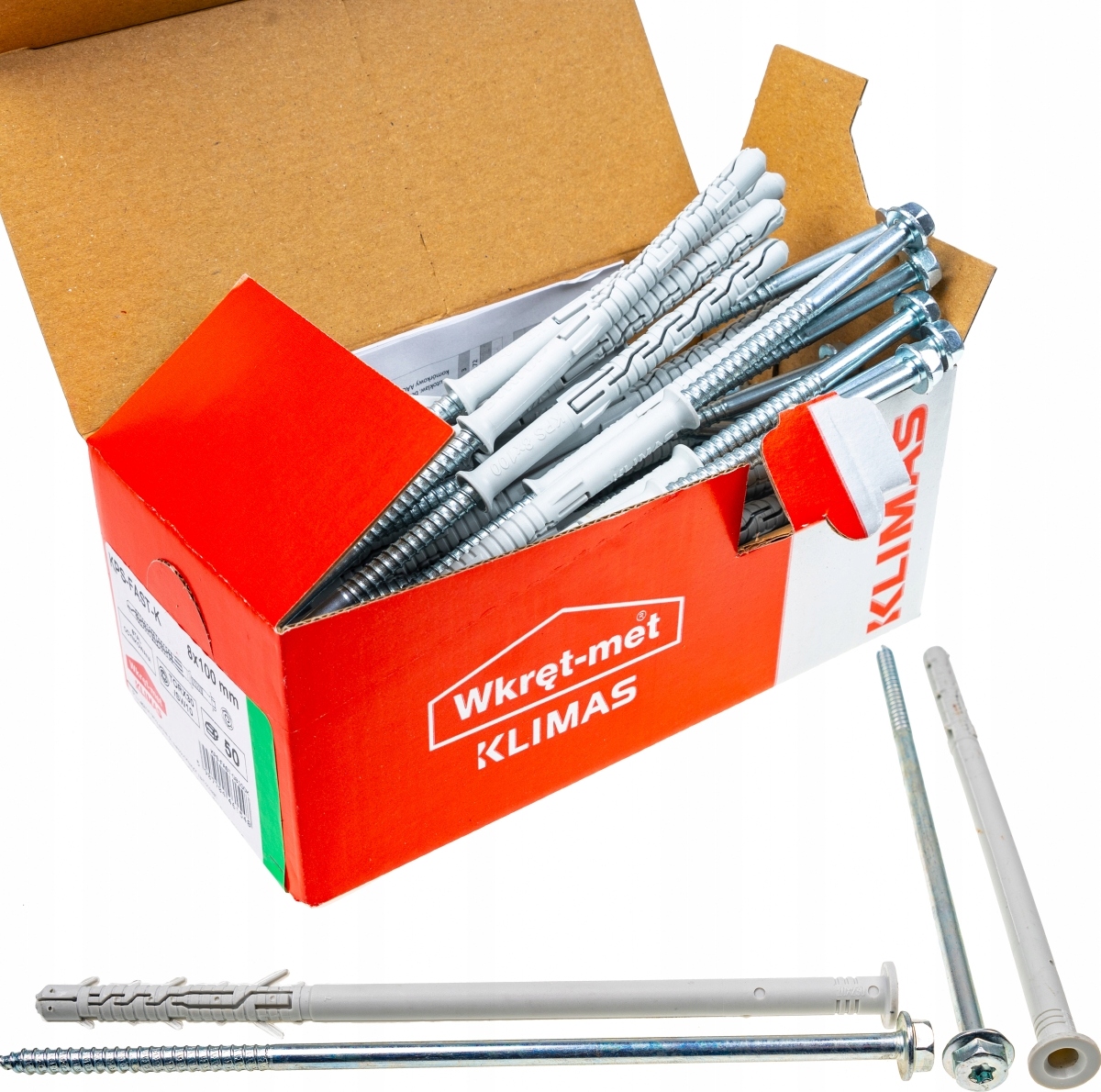 

Kołki ramowe rozporowe 10x230 Klucz+tx torx 25szt