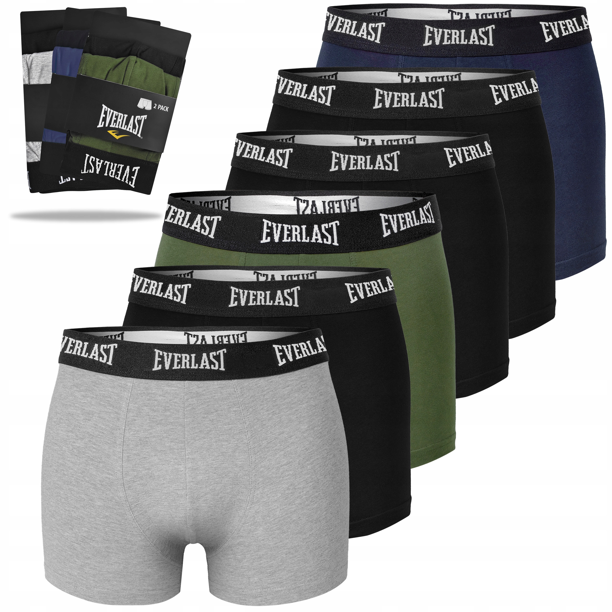 Everlast Pánské bavlněné boxerky BM404 6 kusů Velikost L