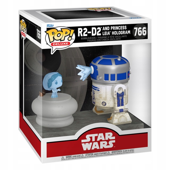 Funko Pop Deluxe Star Wars R2-D2 s princeznou Leia Hologram 766