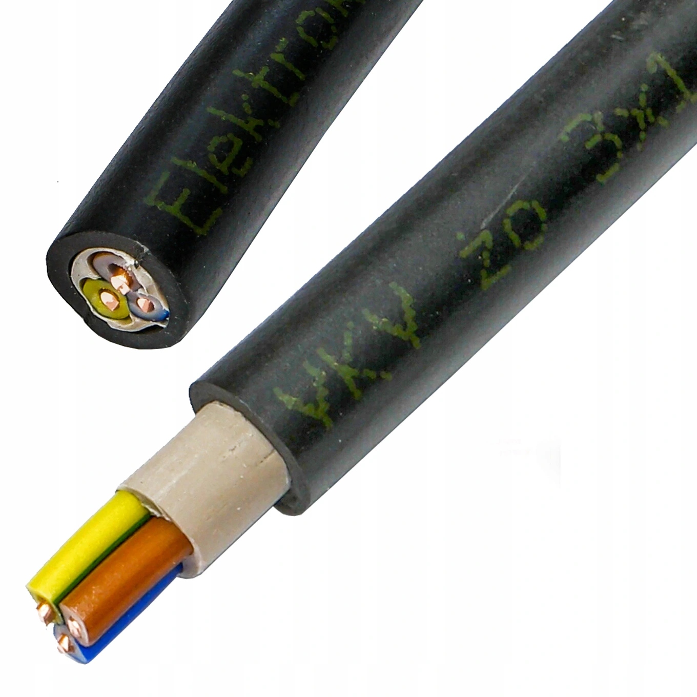 

kabel przewód Yky 3x1 mm 1KV ziemny Uv zewnętrzny