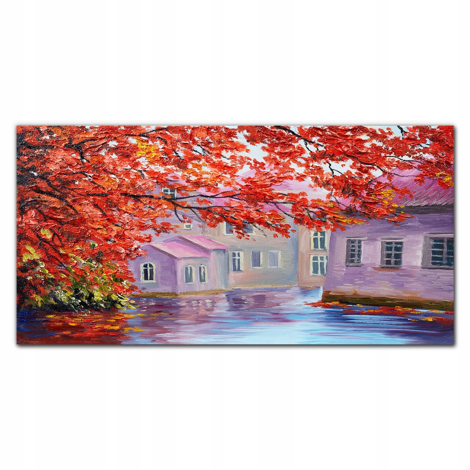 

Panel między szafki Malarstwo drzewo domy 120x60