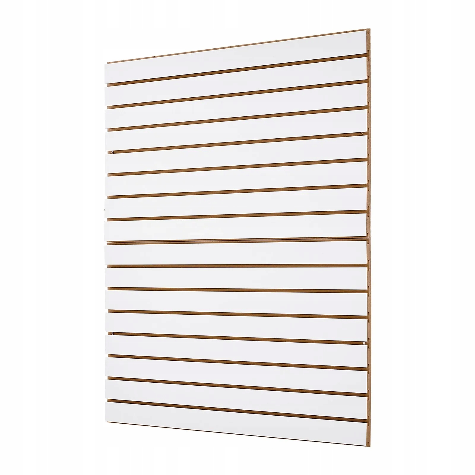 Nástenný panel slatwall 120x120 Mdf do garáže expozícia