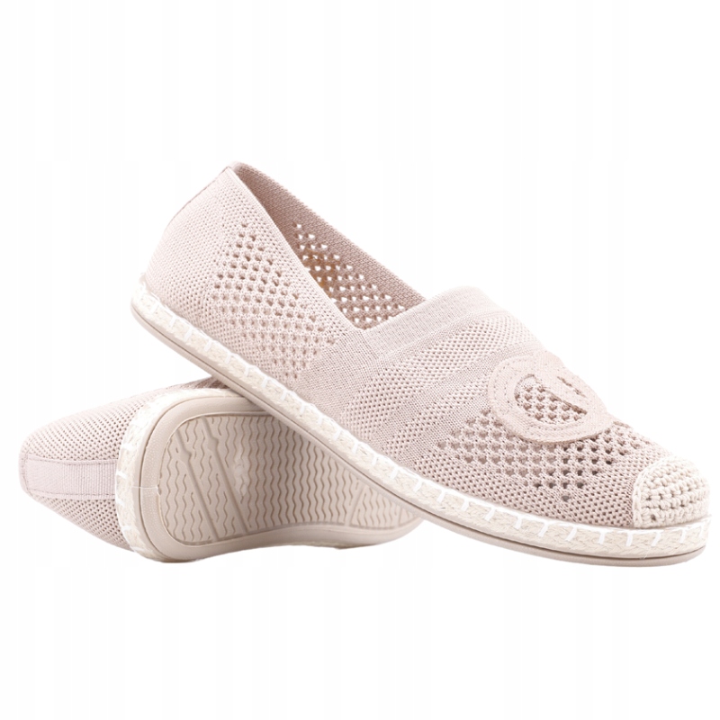 BEŻOWE ESPARDYLE DAMSKIE AŻUROWE WSUWANE PÓŁBUTY WKŁADKA EKOSKÓRA MIĘKKIE Stan opakowania oryginalne