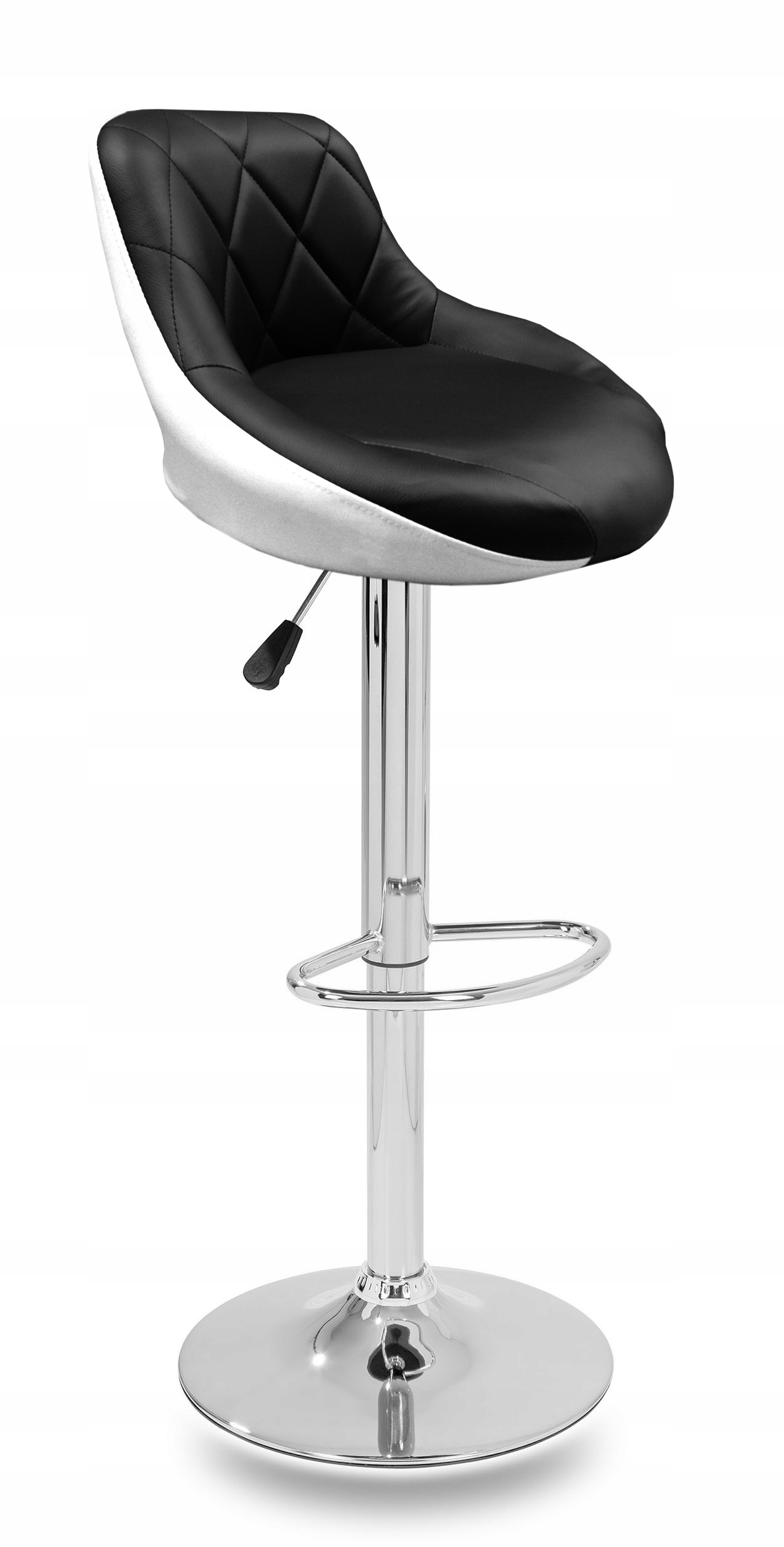 Aga 2x Barová stolička Strieborná/Čierno-biela