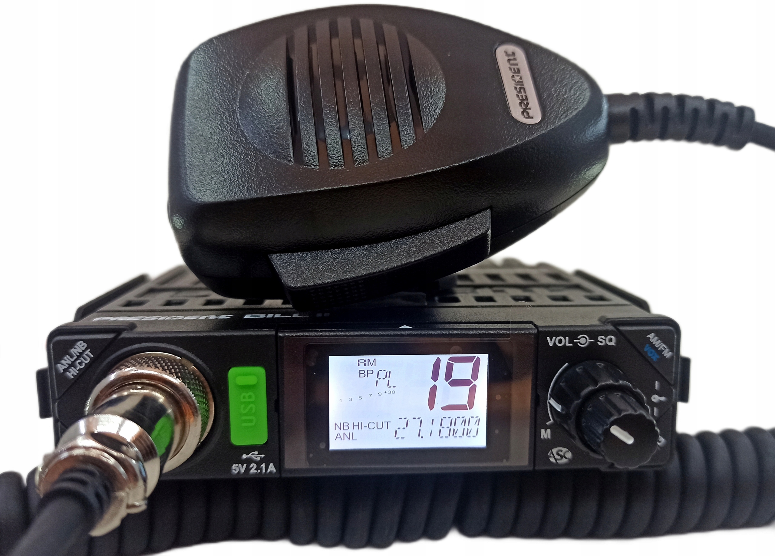 CB Radio President BILL II Waga produktu z opakowaniem jednostkowym 2 kg